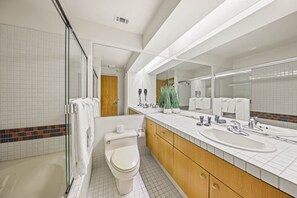 Hair dryer, towels