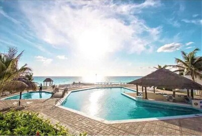 Ocean Front Roomy Caribbean Condo