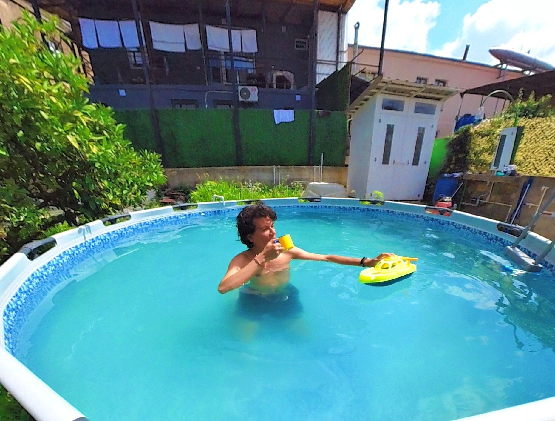 Desk, laptop workspace, blackout curtains, soundproofing