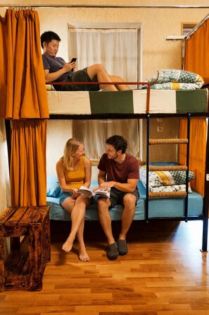 Dormitori compartit clàssic, dormitori mixt (4) | Escriptori, espai de treball apte per a portàtils i cortines opaques 