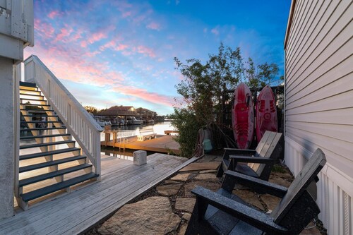 Home with private pool and deck with boat slip