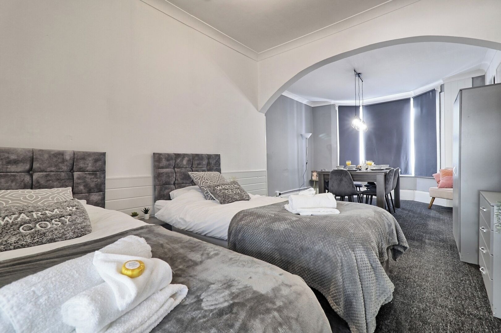 4 bedrooms, iron/ironing board, travel crib, WiFi