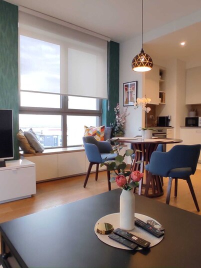 The most luxurious part of the city with a beautiful view of the river.