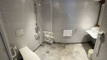 Chambre, 1 lit double, accessible aux personnes à mobilité réduite | 1 chambre, bureau, espace de travail pour ordinateur portable