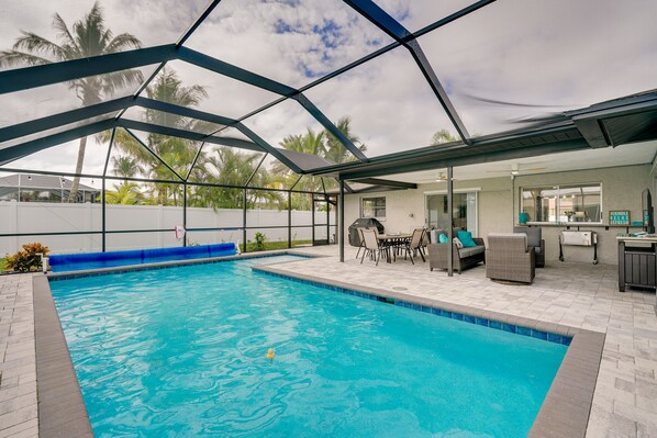 A heated pool
