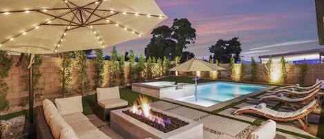 Outdoor pool, a heated pool