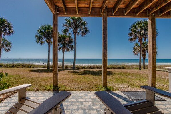 Ferienhaus, 4 Schlafzimmer, Strandblick | Terrasse/Patio