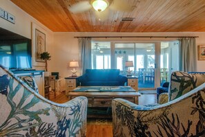 House, 4 Bedrooms, Beach View | Living area - Sunny Beach by Book That Condo (Panama City Beach)