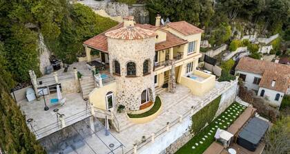 Monaco La Turbie Birds Eye View Villa on Hills of Monaco - Golf Club Monaco near