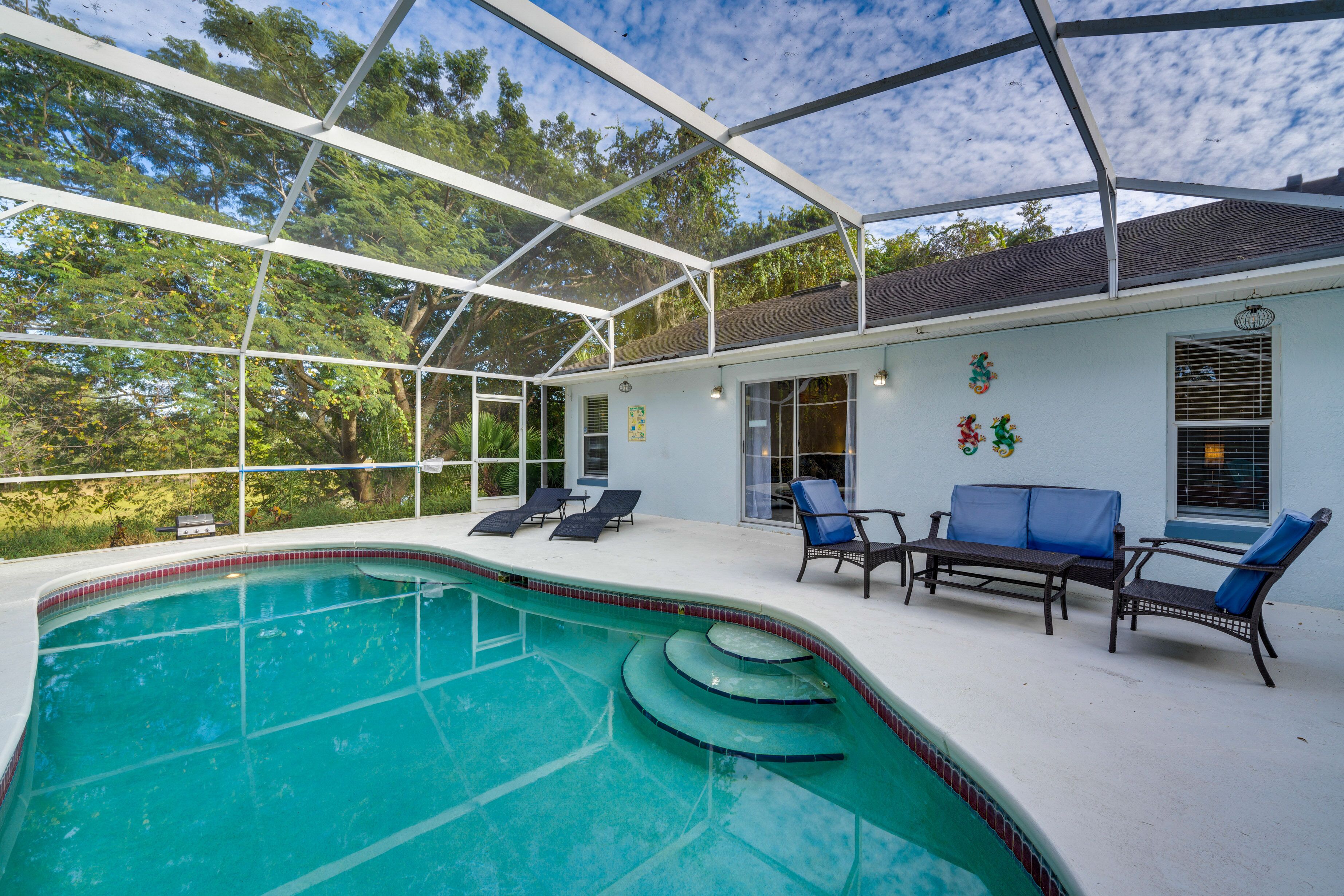 A heated pool