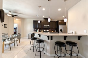 Fridge, microwave, oven, stovetop - Palms Place | Fairway Views + Pool & Spa | Pets OK (Indio)