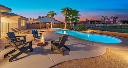Palms Place | Fairway Views + Pool & Spa | Pets OK