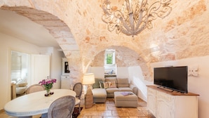Living area - Traditional Apulian Trulli and Lamia with pool and jacuzzi (Martina Franca)