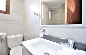 Dusche, Haartrockner, Handtücher