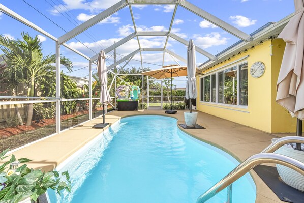 A heated pool