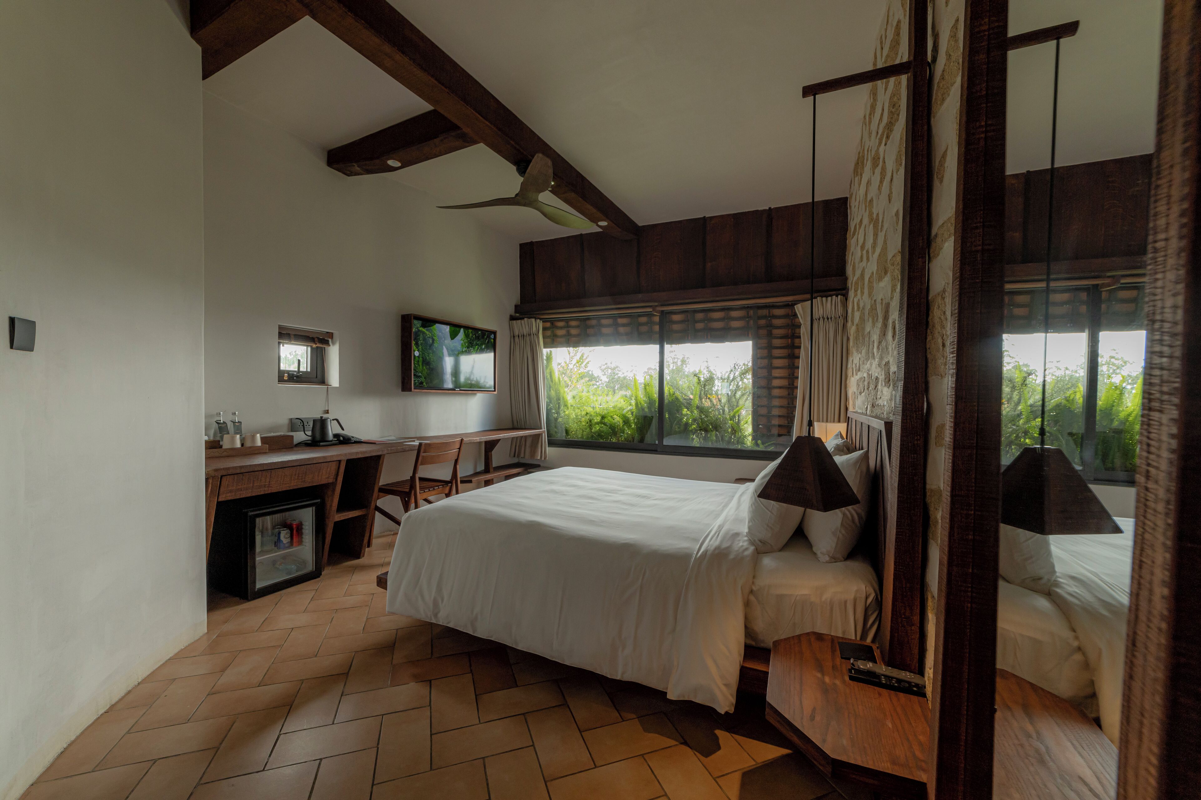 Design Double Room, 1 Queen Bed, Bathtub, Garden View | View from room
