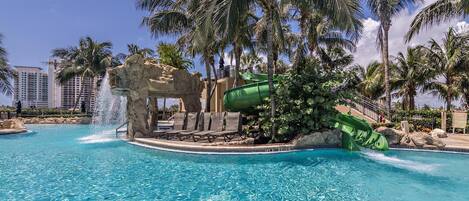 A heated pool