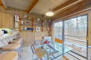 Dining - 3-story condo near skiing with Ping-Pong, foosball, fireplace, balcony, & W/D (North Conway)