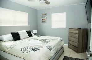 2 bedrooms, iron/ironing board, free WiFi, bed sheets