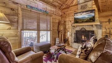 TV connectée, cheminée, jeux vidéo