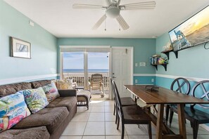 Living area - Beachside Breeze 1BR Condo with Pool & Great View! (Wildwood Crest)