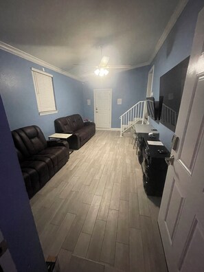 Smart TV, fireplace, printers