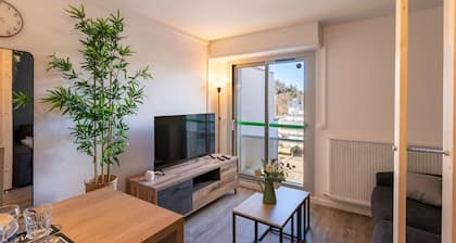 Modern studio for 2 with equipped kitchen and TV in Gourette
