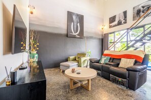 익스클루시브 빌라, 침실 1개, 전용 수영장, 산 전망 | 거실 공간