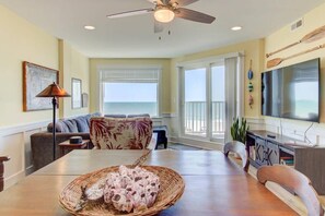 Smart TV, offices - Carolina Surf: 3BR Condo w/ Stunning Ocean Views (Carolina Beach)