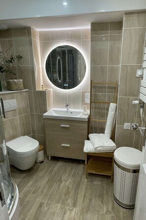 Shower, hair dryer, bidet