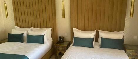 Studio Deluxe, 2 chambres | 1 chambre, draps en coton égyptien, literie de qualité supérieure