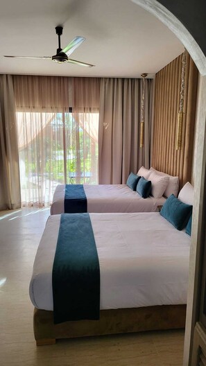 Twin Room, 2 Queen Beds | Egyptian cotton sheets, premium bedding, pillowtop beds