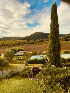 Pool - Val D'Orcia, near Siena and Montalcino: villa, panorama and pool (Buonconvento)