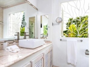 Hair dryer, towels, toilet paper