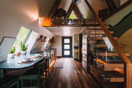 A-Frame Cabin on 95-acres with 2 private lakes
