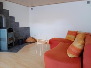 TV, lareira, livros