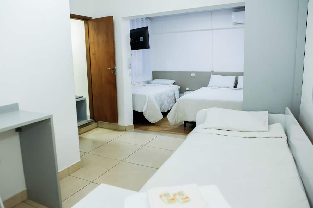 Family Room | Blackout drapes, iron/ironing board, free WiFi, bed sheets