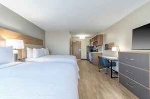 Studio Suite, 2 Queen Beds | Individually decorated, individually furnished, desk, laptop workspace