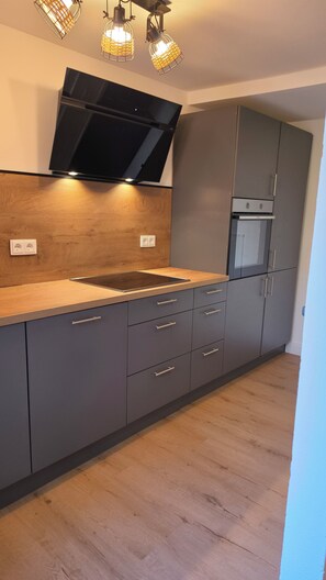 Fridge, oven, stovetop, dishwasher