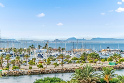 Apartment 'Puerto Mar I Bloque 1 4-4' with Sea View, Shared Pool and Wi-Fi