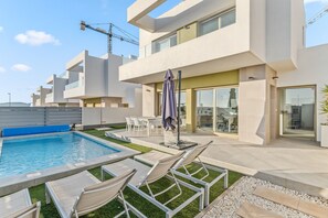 Pool - Villa "El Sueño" with Sea View, Private Pool & Wi-Fi (Orihuela)