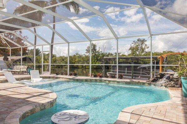 A heated pool