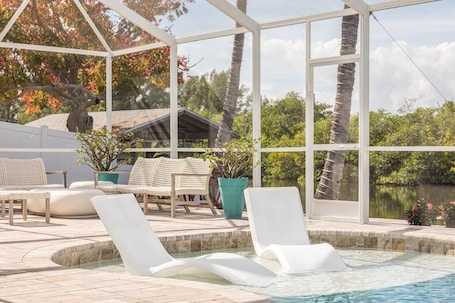 A heated pool. The Pearl: Luxury Pool on Canal