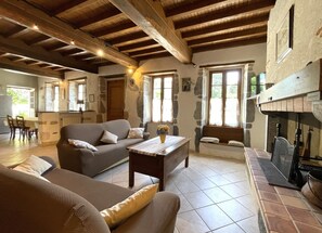 TV, fireplace - Chez Bacabara - Boeil-bezing (BOEIL-BEZING)