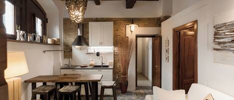 Luxury-Apartment, 1 Schlafzimmer | Wohnbereich