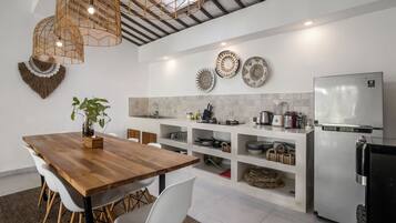 Deluxe Villa, 3 Bedrooms, Private Pool, Garden View | Private kitchen | Coffee/tea maker, fridge, microwave, stovetop