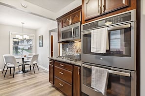 Fridge, microwave, oven, stovetop - Family Retreat Near Cleveland Clinic w/ Game Room (South Euclid)