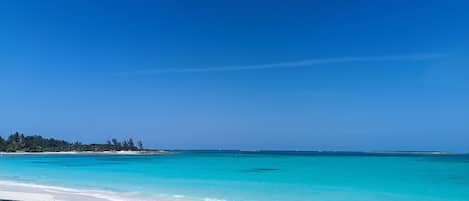 Plage, chaises longues, serviettes de plage