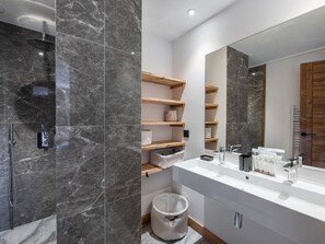 Hair dryer, towels