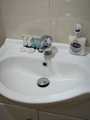 Chambre Double Confort | Salle de bain | SĂšche-cheveux, serviettes fournies, shampoing, papier toilette